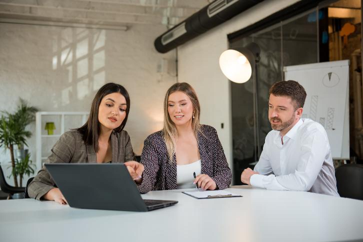 employees are working and discussing